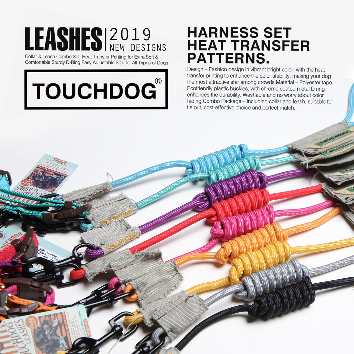 Touchdog Dog Harness & Leash Set